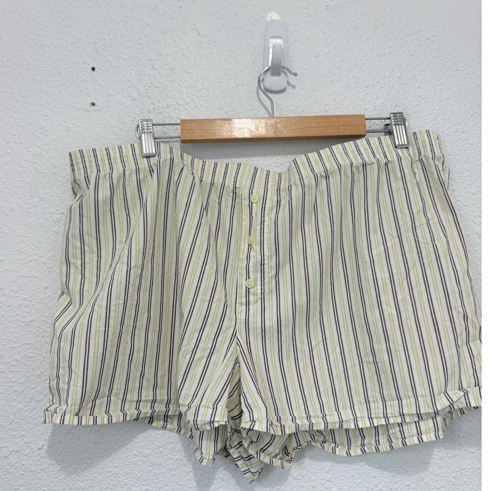 vintage gap cotton boxer shorts pajamas preppy prep y2k striped coastal summer